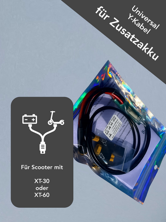 Universal E-scooter zusatzakku Y-Kabel Steckerbindung - Reichweite erhöhen - Einfach Plug&Play - Tuning